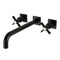 Kingston Brass KS6050ZX Wall Mount Tub Faucet, Matte Black KS6050ZX - alternate 1